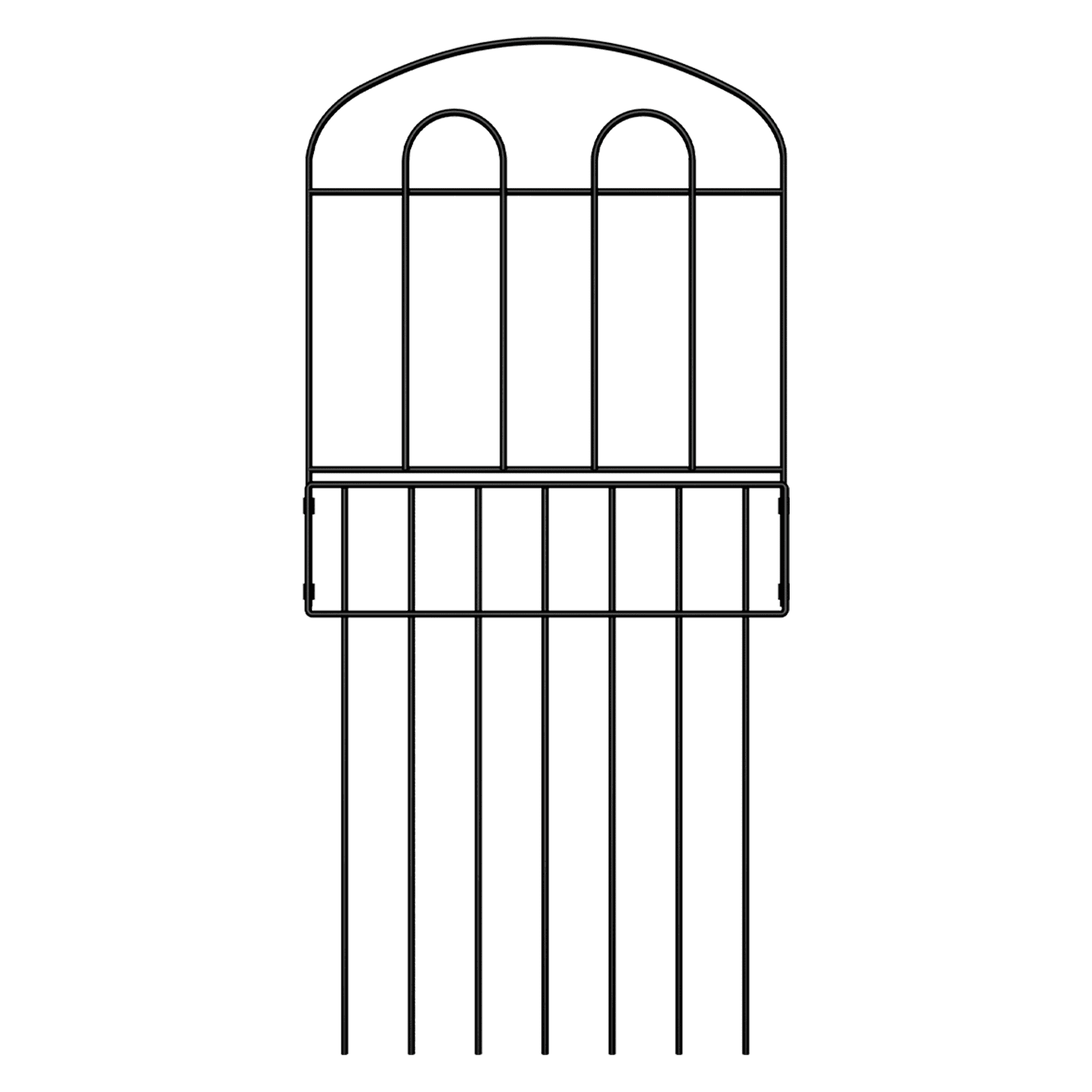 33 in H Decorative Garden Fence Metal Fence Border No Dig Fence set of 15