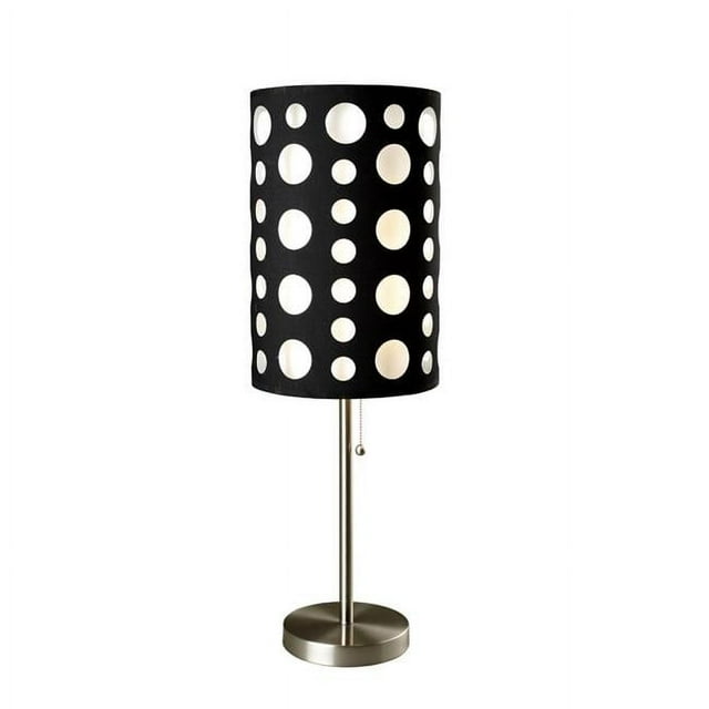 33 in. Modern Retro Black-white Table Lamp