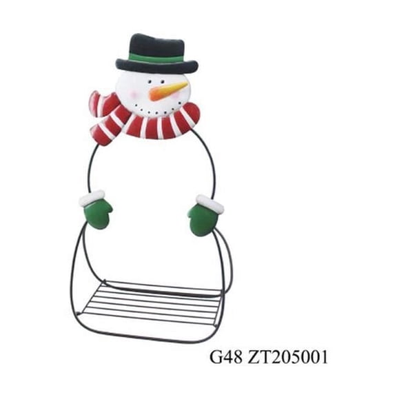 33 in. Snowman Plant Stand - Multi Color