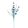 thumbnail image 1 of 33 in. Turquoise Ball & Coin Glitter Twig Spray, 6 Piece - Pack of 36, 1 of 1