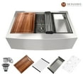 thumbnail image 1 of 33-in x 22-in Farmhouse Sink,304 Stainless Steel Workstation Kitchen Sink, Ledge Kitchen Sink Single Bowl Apron front Kitchen Sink, 1 of 9