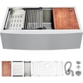 thumbnail image 1 of 33 inch Farmhouse Sink, 33" x 22" Apron Front Kitchen Sink, Stainless Steel Farmhouse Tank Workstation Single Bowl workstation Basin, 16 Gauge Deep Single Bowl Kitchen Farm Sinks with Accessories, 1 of 9