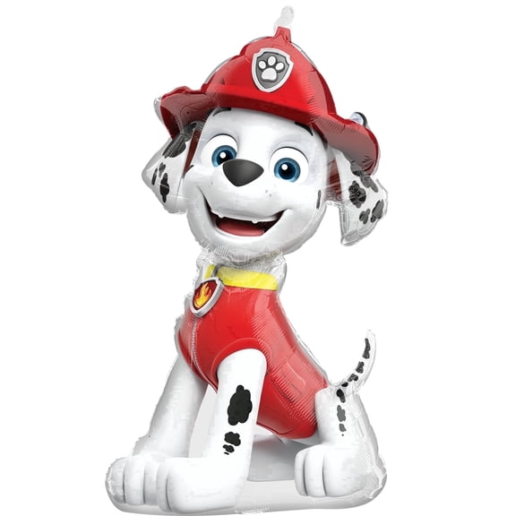 Anagram: Marshall from Paw Patrol Officially Licensed SuperShape Helium Foil Balloon Happy Birthday Party Decorations for Boys & Girls, Arrives Uninflated, 33 H x 21 W Inflated Size