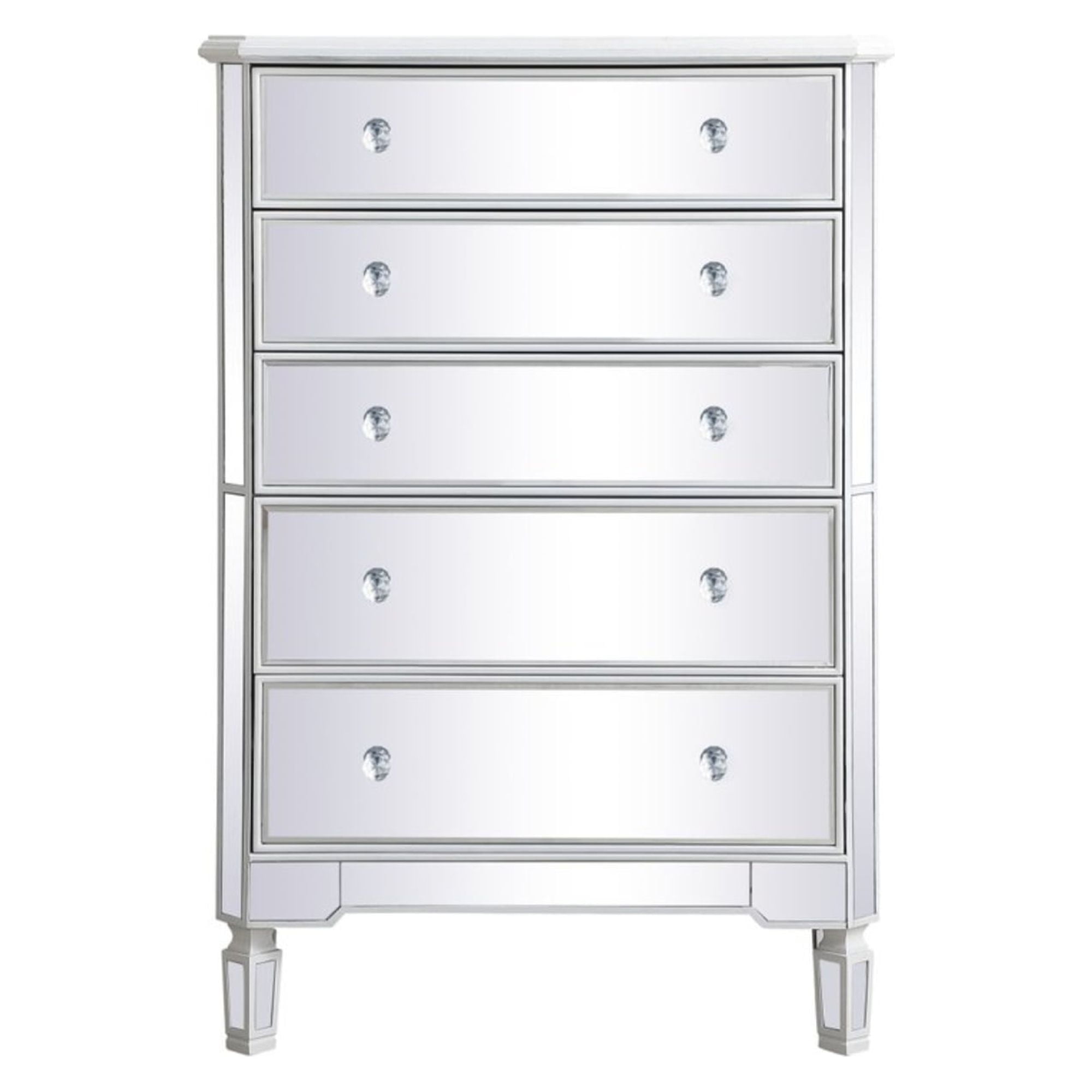 5 drawer chest mirrored deals
