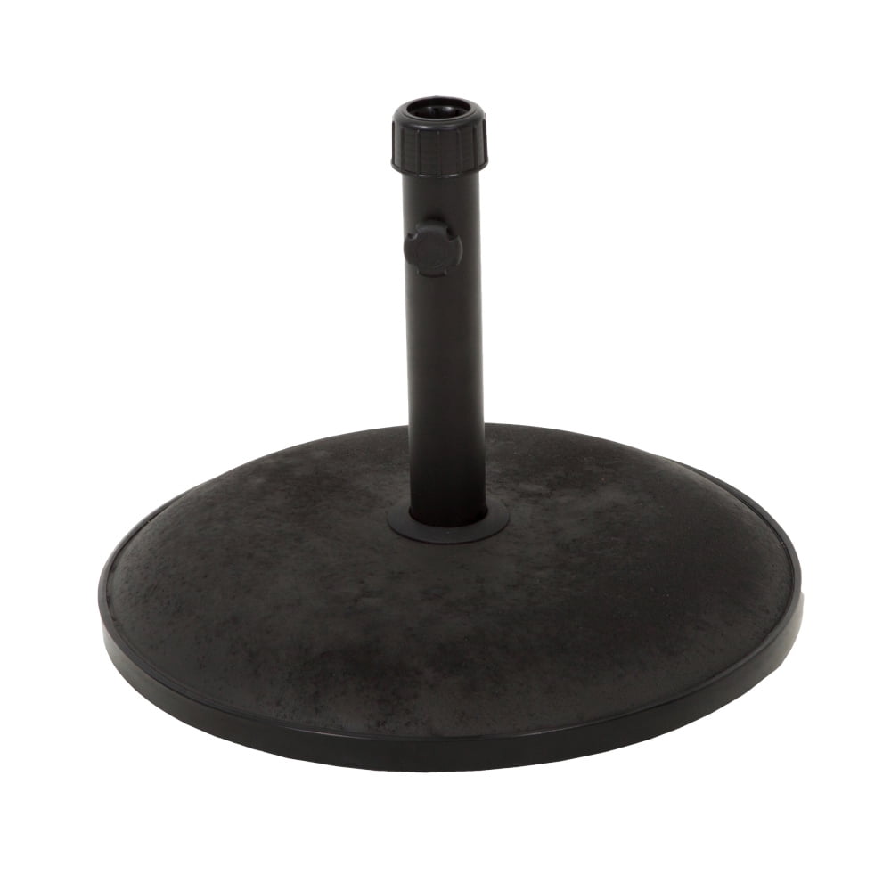 33 lbs Round Concrete Umbrella Base, Black Heavy-Duty Patio Umbrella Stand for Outdoor Use