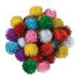 thumbnail image 1 of 33 mm Glitter Poms Assortment 40 Pieces, 1 of 1