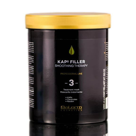 33 oz , Salerm Cosmetics KAPS Filler Smoothing Therapy 3, Treatment Mask - 33 oz Hair Scalp, Pack of 3 w/ SLEEK Teasing Comb