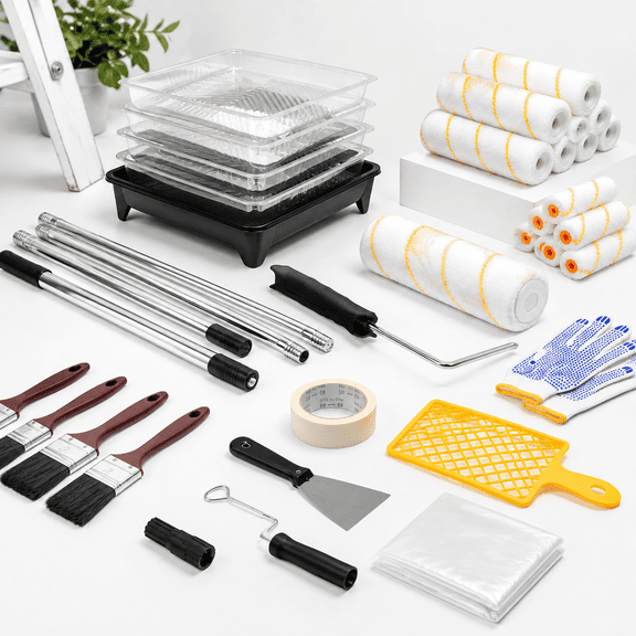 33-piecet Roller Kit With 1-5 Ft Extension Pole