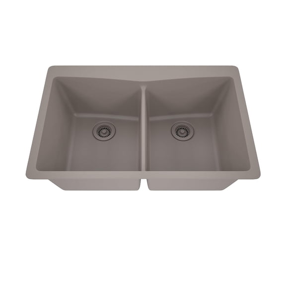 33" x 22" Quartz Kitchen Sink, Double Bowl Kitchen Sinks, Drop in sink, large sinks Quartz Undermount Kitchen Sink, Galaxy Concrete Kitchen Sink, Double Sink Kitchen, Lexicon Platinum LP-800TM-C-SO