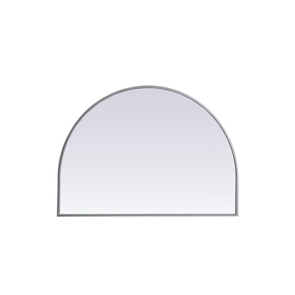 33 x 24 in. Metal Frame Arch Mirror, Silver