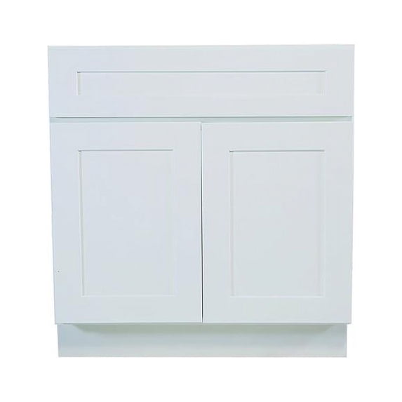 33 x 34.5 x 24 in. Brookings Sink Base Cabinet, White
