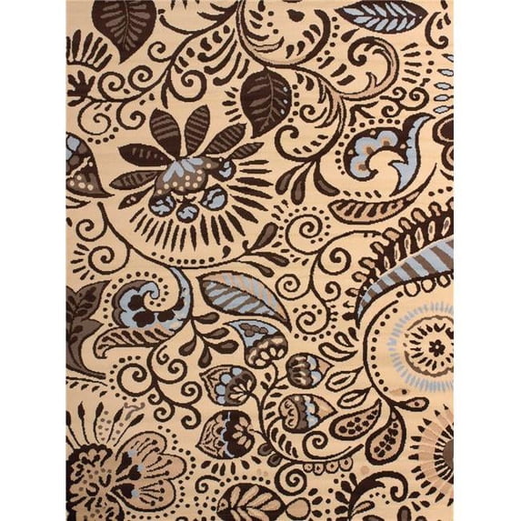 27" x 86" x 0.31" Blue Polypropyelene Runner Rug