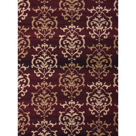 27" x 86" x 0.31" Burgundy Polypropyelene Runner Rug - 368835