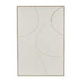 thumbnail image 1 of 33" x 49" Geometric Framed Wall Art with Abstract Circles and Brown Wooden Frame, by DecMode, 1 of 15