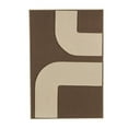 thumbnail image 1 of 33" x 49" Abstract Framed Wall Art with Tan Ribbed Arches, by DecMode, 1 of 15