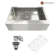 33″x22″x10″ Kitchen Sink,Stainless Steel Workstation Farmhouse Sink -18 Gauge Stainless Steel Single Bowl Farm Kitchen Sink