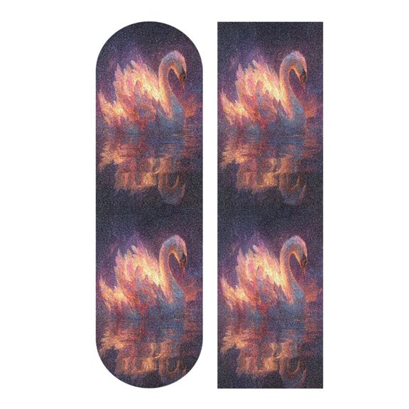 33"x9" Skateboard Grip Tape Protector Sheets Nonslip Protection Griptape Sheet for Outdoor Sports A Beautiful Swan