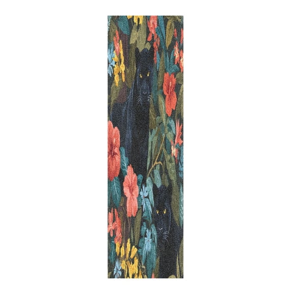 33"x9" Skateboard Grip Tape Protector Sheets Nonslip Protection Griptape Sheet for Outdoor Sports Black Panther in The Jungle