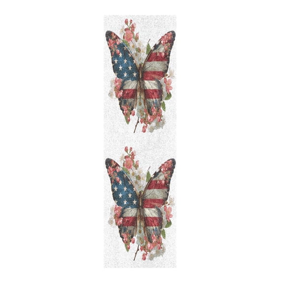 33"x9" Skateboard Grip Tape Protector Sheets Nonslip Protection Griptape Sheet for Outdoor Sports Butterfly with Flag Pattern