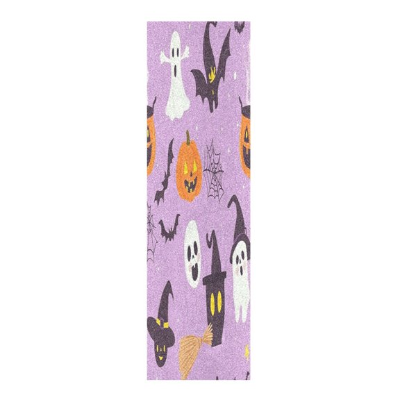 33"x9" Skateboard Grip Tape Protector Sheets Nonslip Protection Griptape Sheet for Outdoor Sports Cartoon Halloween Icon