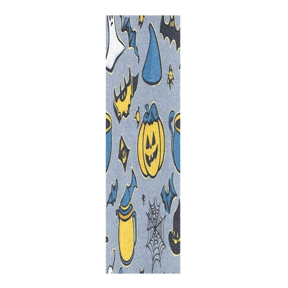 33"x9" Skateboard Grip Tape Protector Sheets Nonslip Protection Griptape Sheet for Outdoor Sports Cartoon Halloween Icons