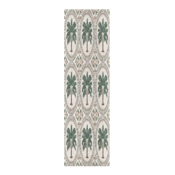 33"x9" Skateboard Grip Tape Protector Sheets Nonslip Protection Griptape Sheet for Outdoor Sports Circular Palm Tree Motifs