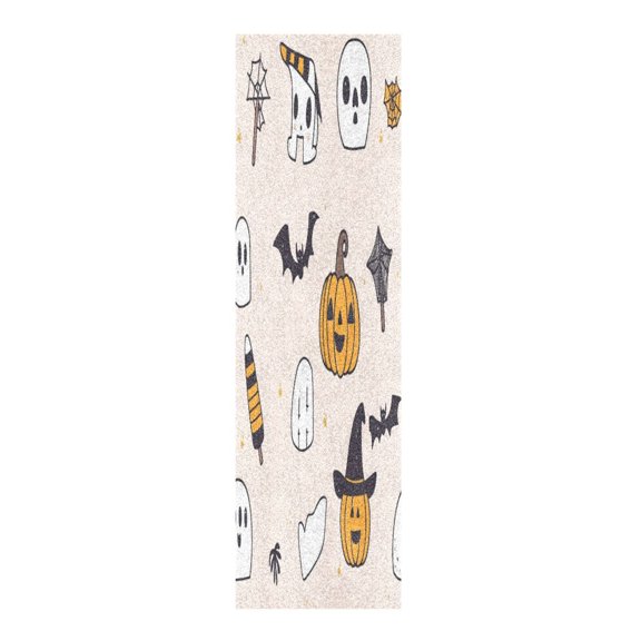33"x9" Skateboard Grip Tape Protector Sheets Nonslip Protection Griptape Sheet for Outdoor Sports Cute Halloween Icons Pattern
