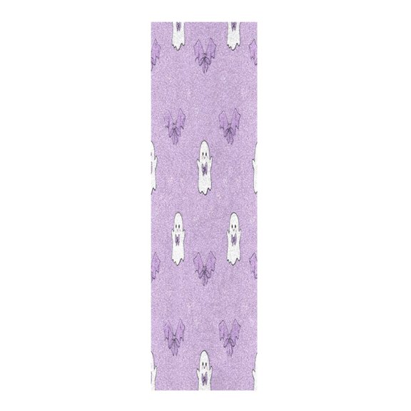 33"x9" Skateboard Grip Tape Protector Sheets Nonslip Protection Griptape Sheet for Outdoor Sports Cute Purple Ghost Pattern