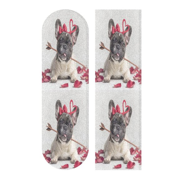 33"x9" Skateboard Grip Tape Protector Sheets Nonslip Protection Griptape Sheet for Outdoor Sports Dog with An Arrow in Mouth