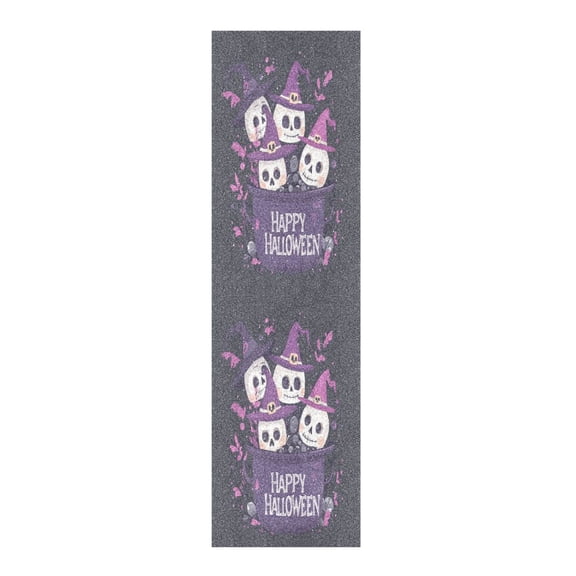 33"x9" Skateboard Grip Tape Protector Sheets Nonslip Protection Griptape Sheet for Outdoor Sports Flat Design Halloween Background
