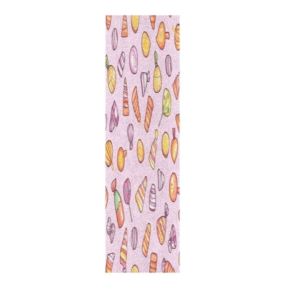 33"x9" Skateboard Grip Tape Protector Sheets Nonslip Protection Griptape Sheet for Outdoor Sports Halloween Candy Icon