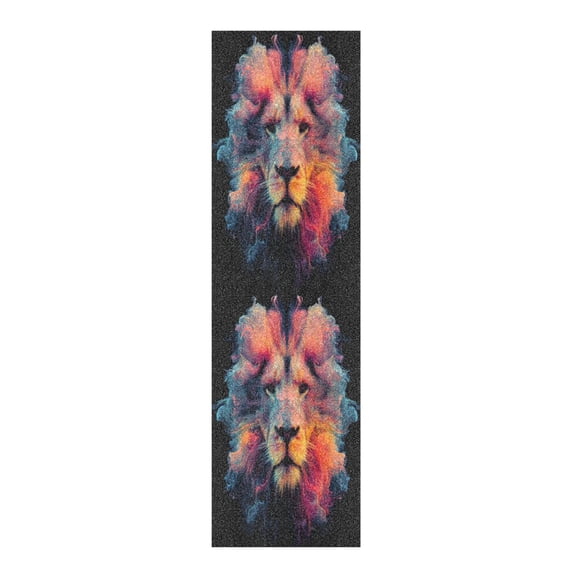 33"x9" Skateboard Grip Tape Protector Sheets Nonslip Protection Griptape Sheet for Outdoor Sports Lion's Head