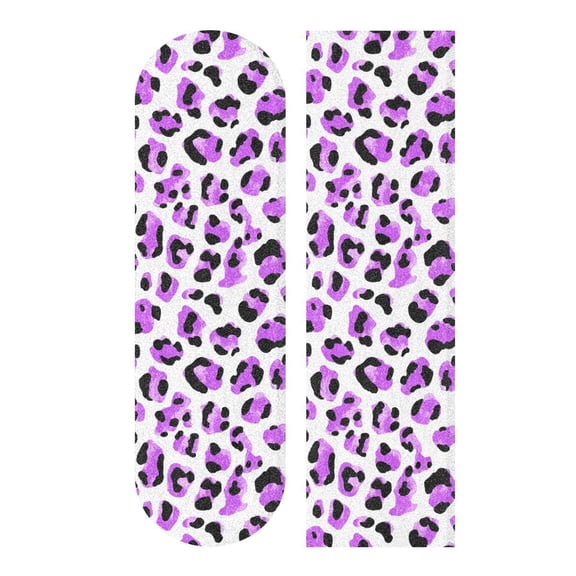 33"x9" Skateboard Grip Tape Protector Sheets Nonslip Protection Griptape Sheet for Outdoor Sports Neon Purple Leopard Print