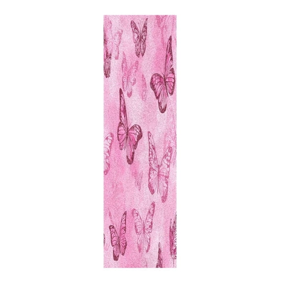 33"x9" Skateboard Grip Tape Protector Sheets Nonslip Protection Griptape Sheet for Outdoor Sports Pink Butterfly Pattern