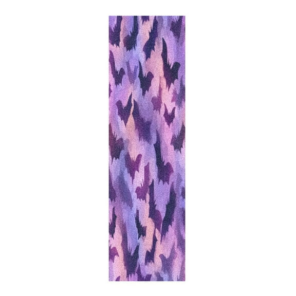 33"x9" Skateboard Grip Tape Protector Sheets Nonslip Protection Griptape Sheet for Outdoor Sports Purple Bats Pattern