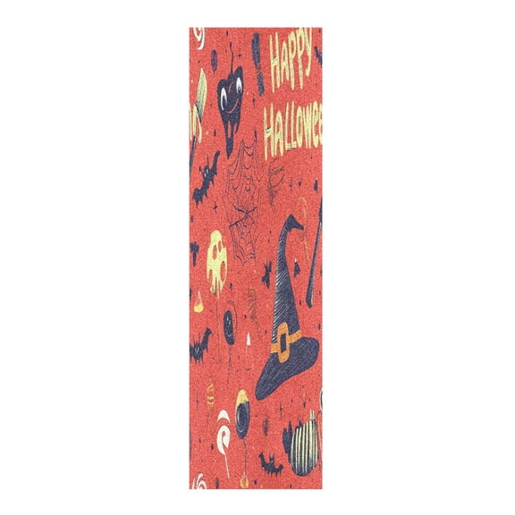 33"x9" Skateboard Grip Tape Protector Sheets Nonslip Protection Griptape Sheet for Outdoor Sports Red Cute Halloween Many Icons