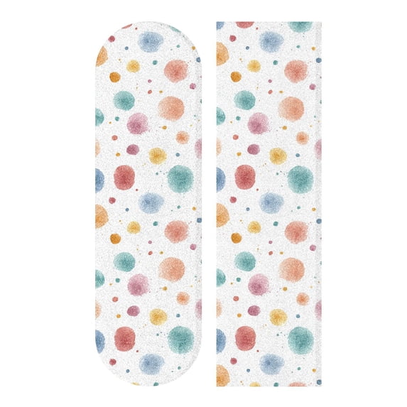 33"x9" Skateboard Grip Tape Protector Sheets Nonslip Protection Griptape Sheet for Outdoor Sports Small Watercolor Splashes and Dots