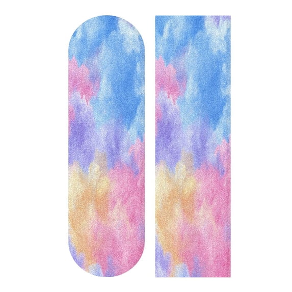 33"x9" Skateboard Grip Tape Protector Sheets Nonslip Protection Griptape Sheet for Outdoor Sports Tie-dye Clouds Pattern