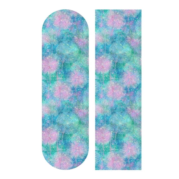 33"x9" Skateboard Grip Tape Protector Sheets Nonslip Protection Griptape Sheet for Outdoor Sports Tie-dye Dandelions Pattern