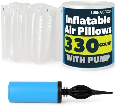330 Count 4x8 Inflatable Air Pillows for Shipping with Hand Pump ...