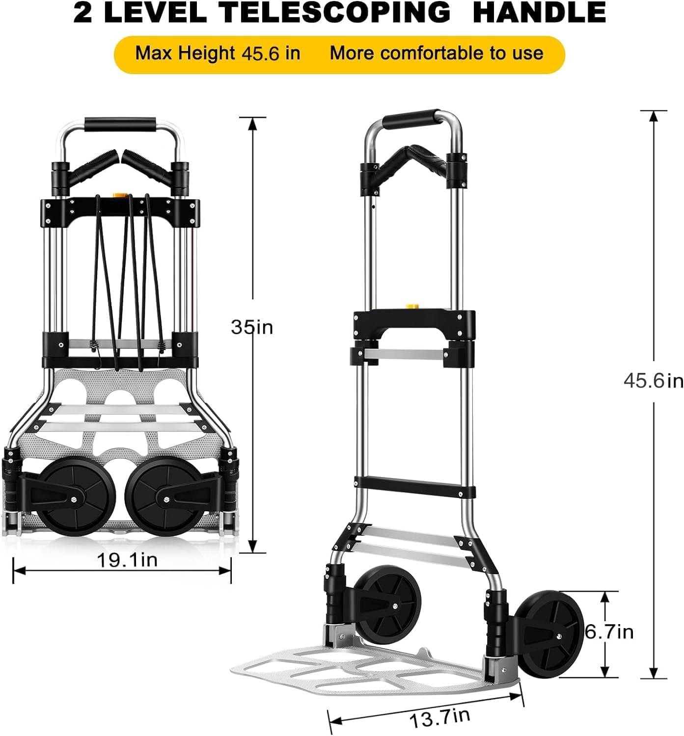 330 LB Capacity Folding Hand Truck Dolly Cart