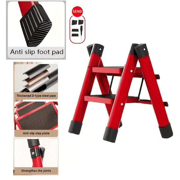 330 Lbs Capacity, Durable, Lightweight 2/3/4/5-Step Portable Folding Ladder | Heavy-Duty