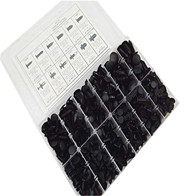 330 PCS Black Push AIF4 Pins Automotive Retainers Bumper Clips Plastic