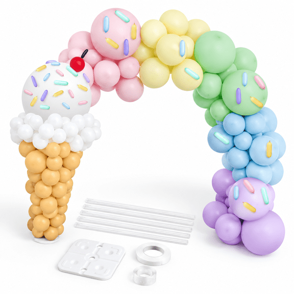 330 Piece Pastel Ice Cream Balloon Garland Arch Kit Party Decorations
