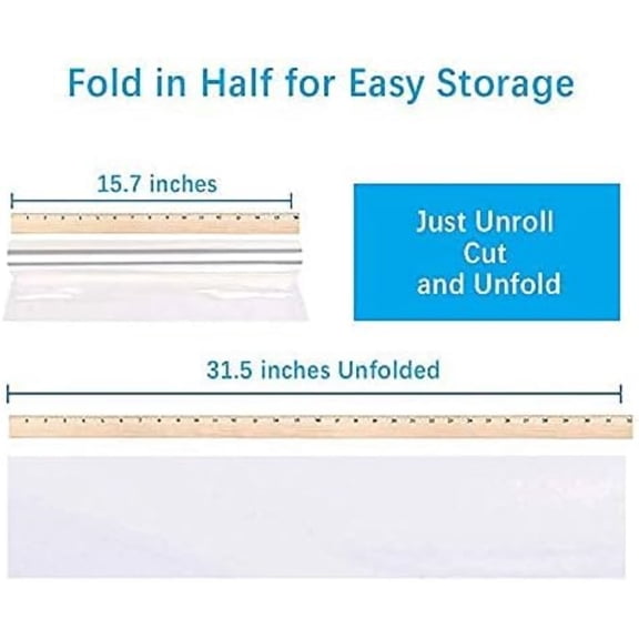 330 ft Cellophane Wrap Roll (31.5 in x 330 ft) - 3 Thicken, Clear Bags, Wrapping Paper for Flower Gift Baskets (31.5" fold into 16")