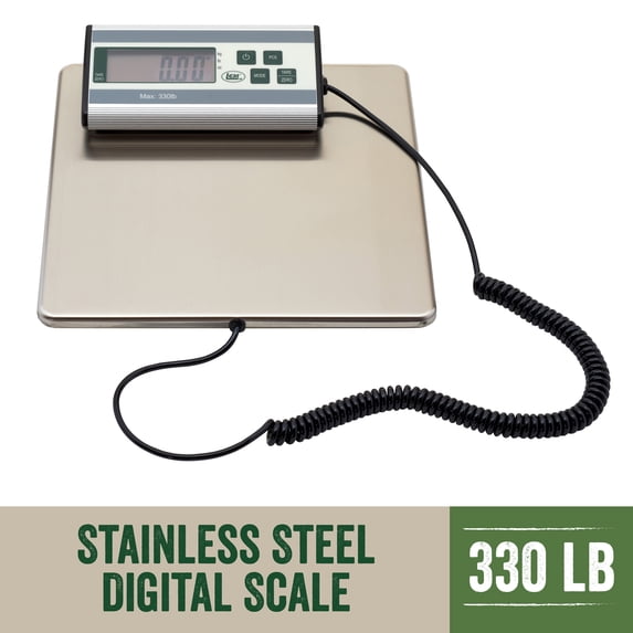 LEM Products 330 lb Stainless Steel Digital Scale with LCD Display