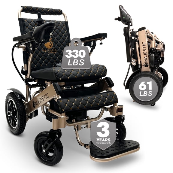 330 lbs Weight Capacity, 19 Miles Battery Range, Electric Wheelchairs for Adults, US Based Premium Customer Support, Remote Controlled Lightweight Wheel Chair for Seniors, IQ-8000 by Majestic