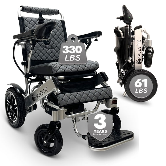 330 lbs Weight Capacity, 19 Miles Battery Range, Electric Wheelchairs for Adults, US Based Premium Customer Support, Remote Controlled Lightweight Wheel Chair for Seniors, IQ-8000 by Majestic
