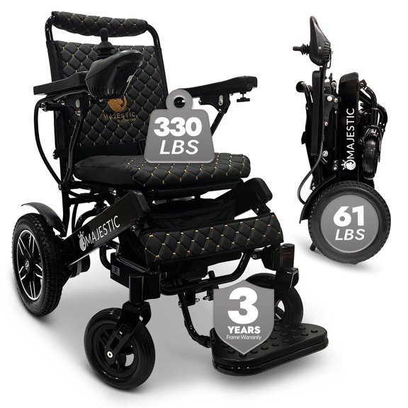 330 lbs Weight Capacity, 19 Miles Battery Range, Electric Wheelchairs for Adults, US Based Premium Customer Support, Remote Controlled Lightweight Wheel Chair for Seniors, IQ-8000 by Majestic