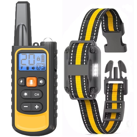 3300 FT Remote Dog Shock Collar Training Rechargeable Waterproof LCD Pet Trainer
